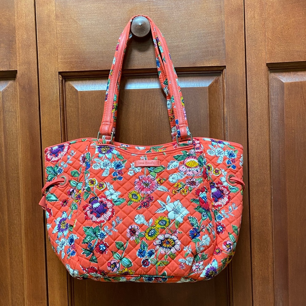 Vera Bradley Glenna Satchel - Coral Floral